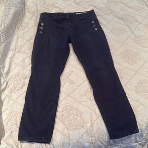 Pistols black cropped pant, sz 28, denim